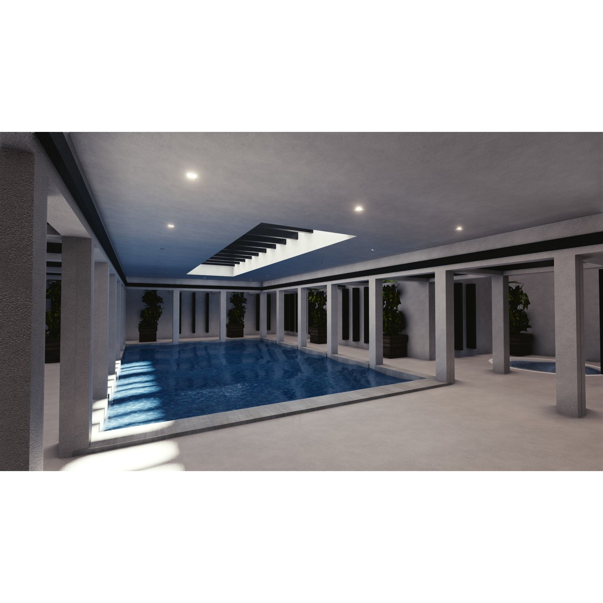 Modern Mansion - Low-Poly Game-Ready 3D Model - View 38