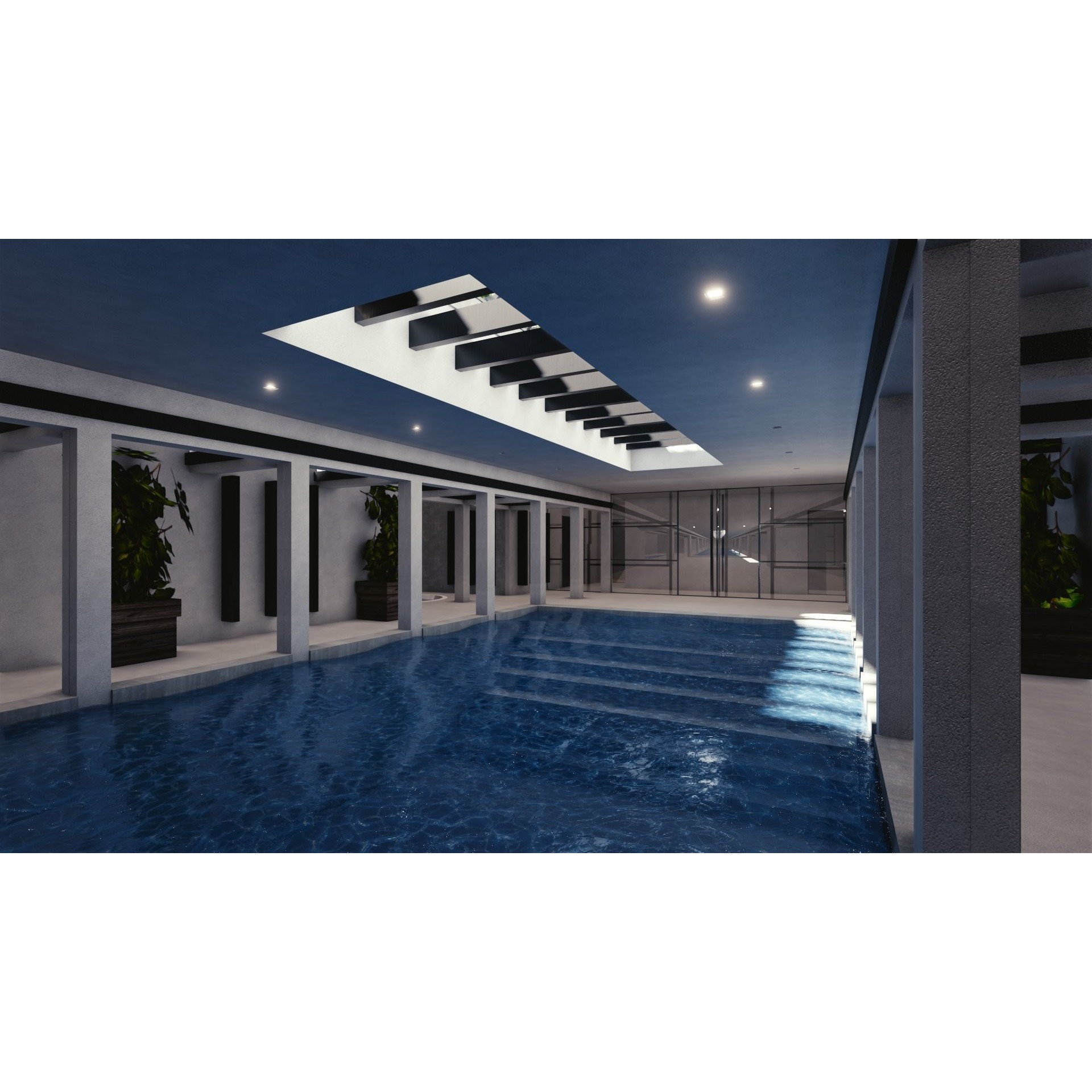 Modern Mansion - Low-Poly Game-Ready 3D Model - View 39