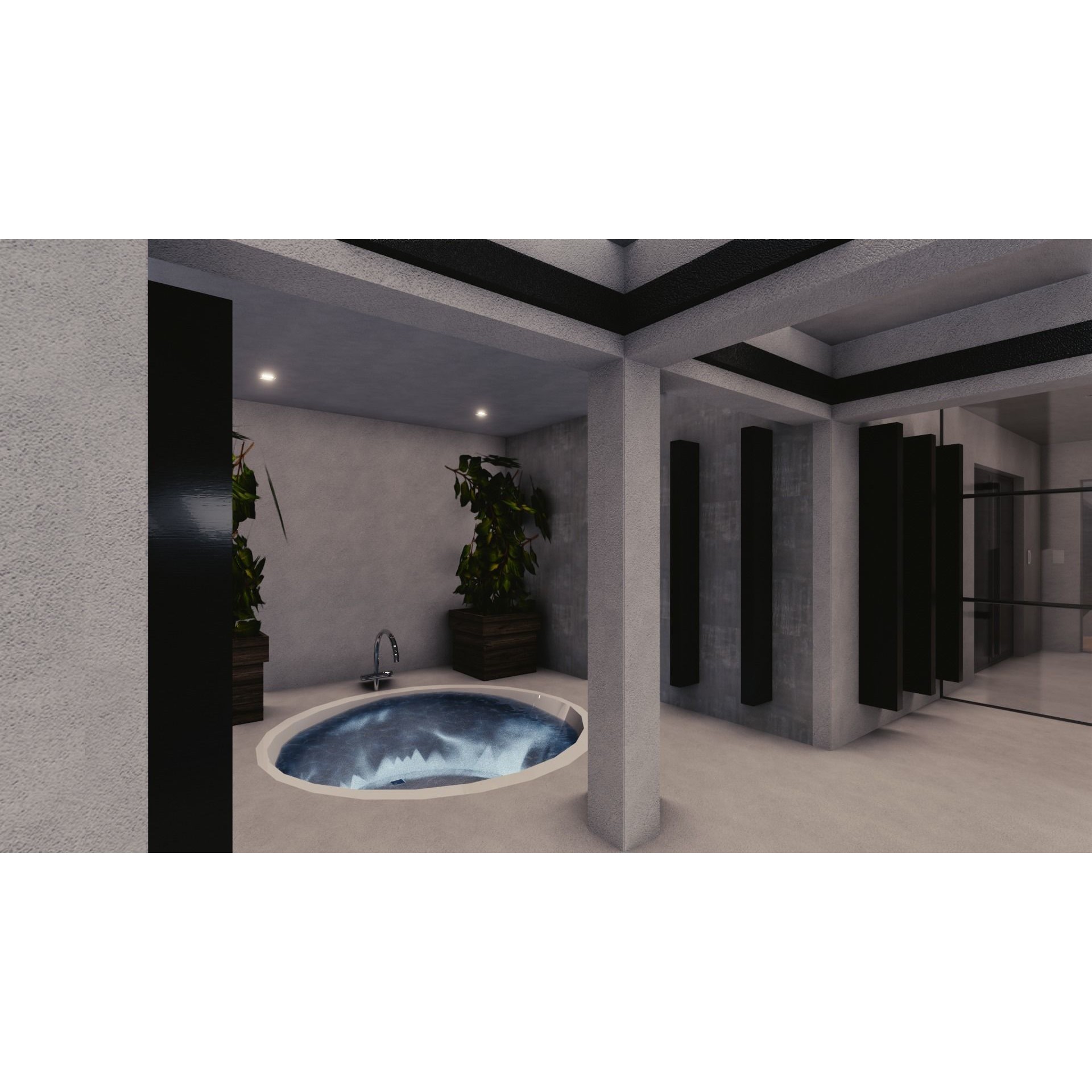 Modern Mansion - Low-Poly Game-Ready 3D Model - View 40