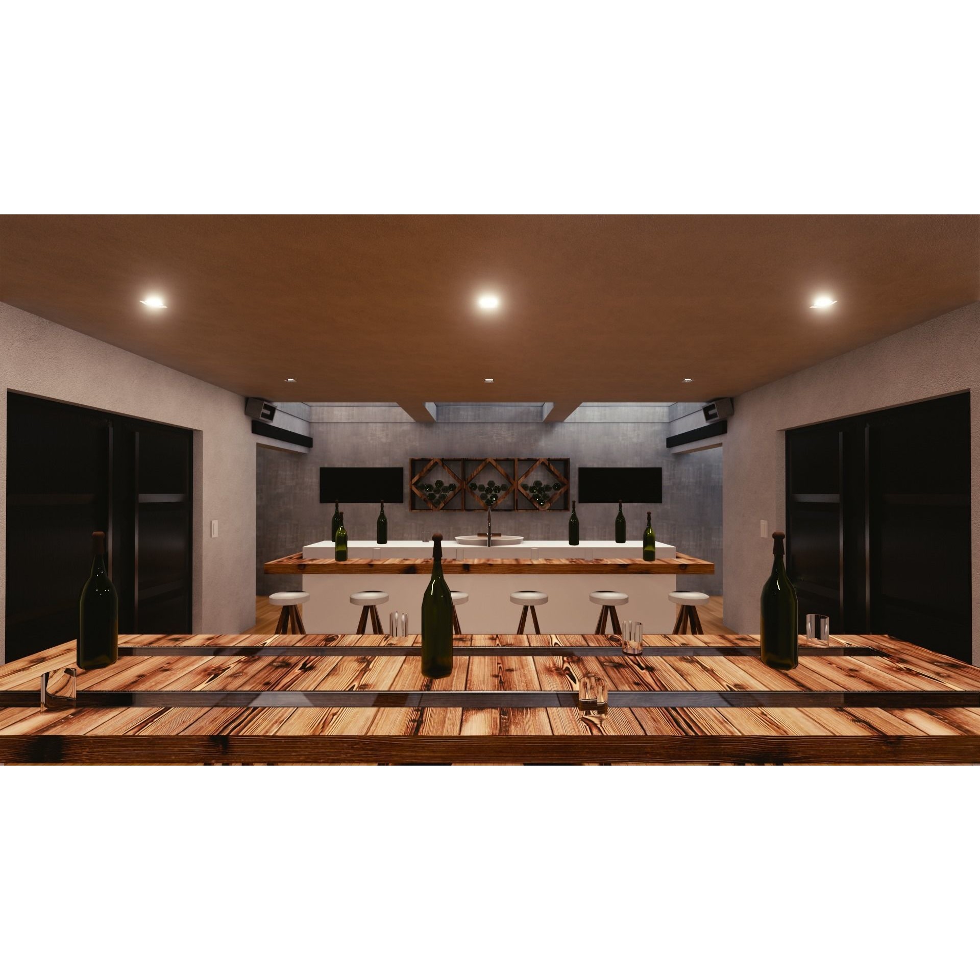 Modern Mansion - Low-Poly Game-Ready 3D Model - View 44