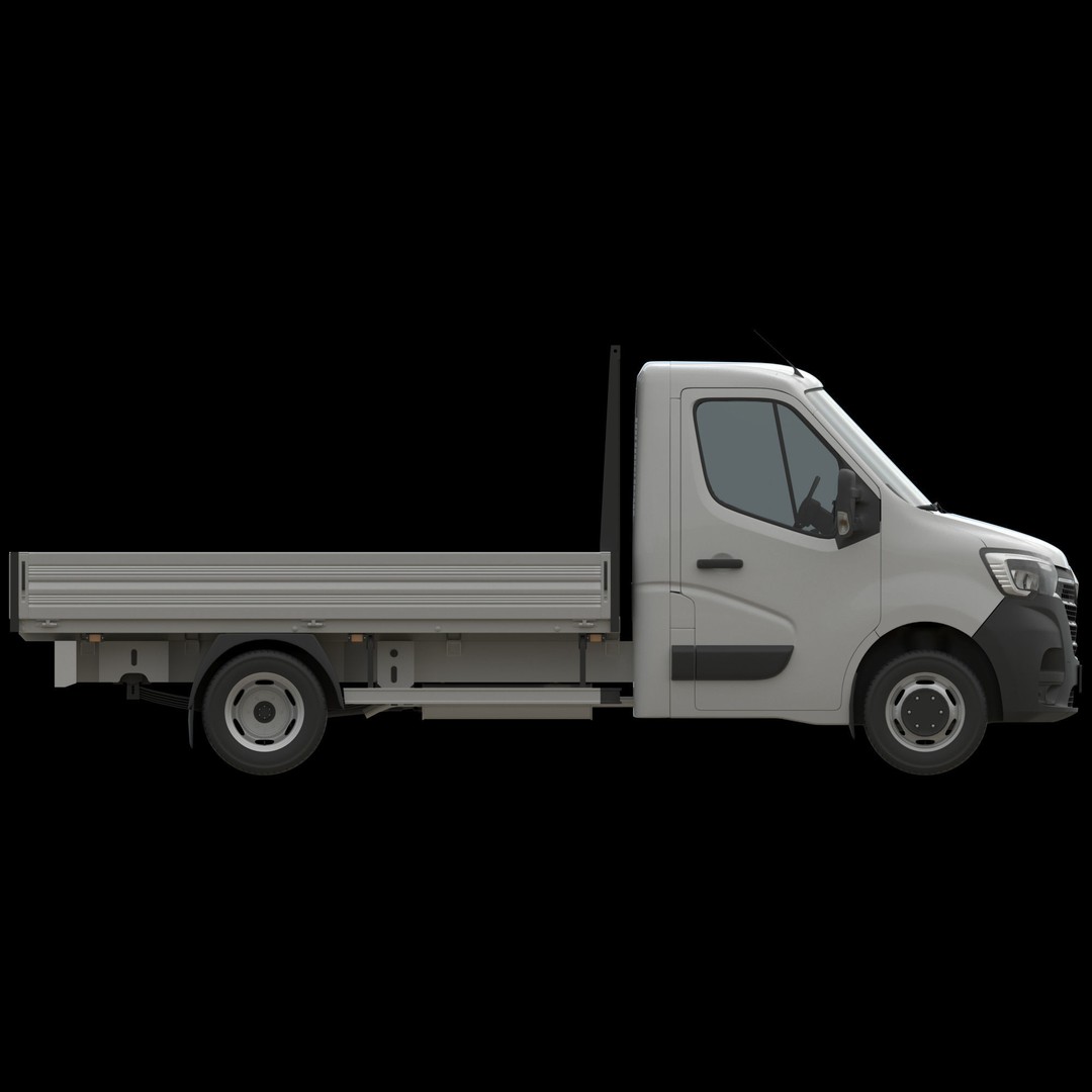 Renault Master 2020 3D Model – Flatbed RWD Commercial Truck, FBX, OBJ - View 11