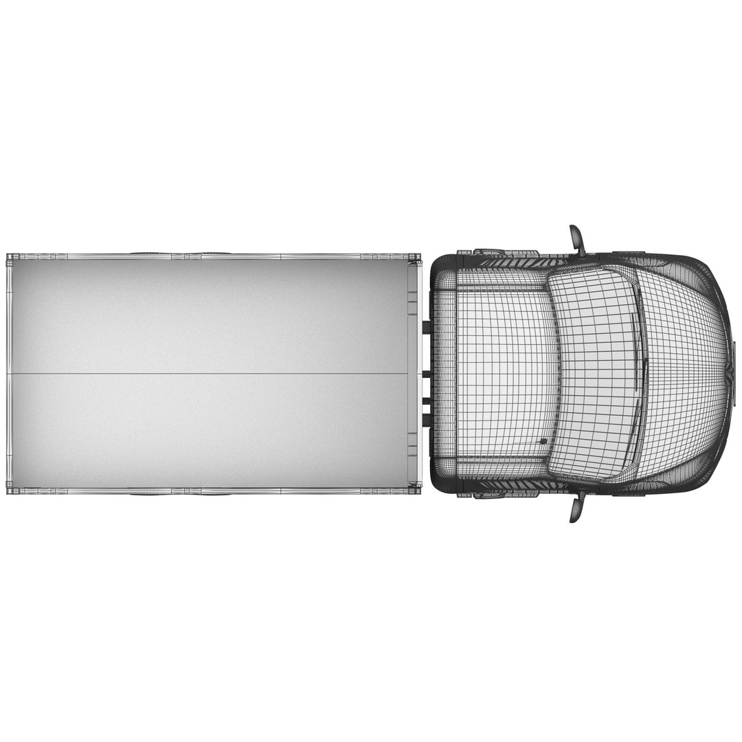 Renault Master 2020 3D Model – Flatbed RWD Commercial Truck, FBX, OBJ - View 22