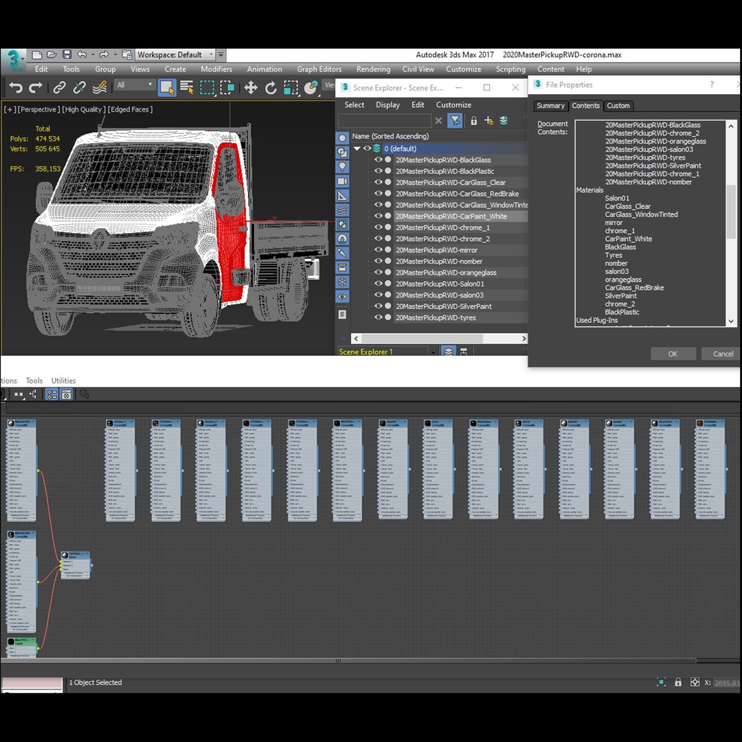Renault Master 2020 3D Model – Flatbed RWD Commercial Truck, FBX, OBJ - View 23