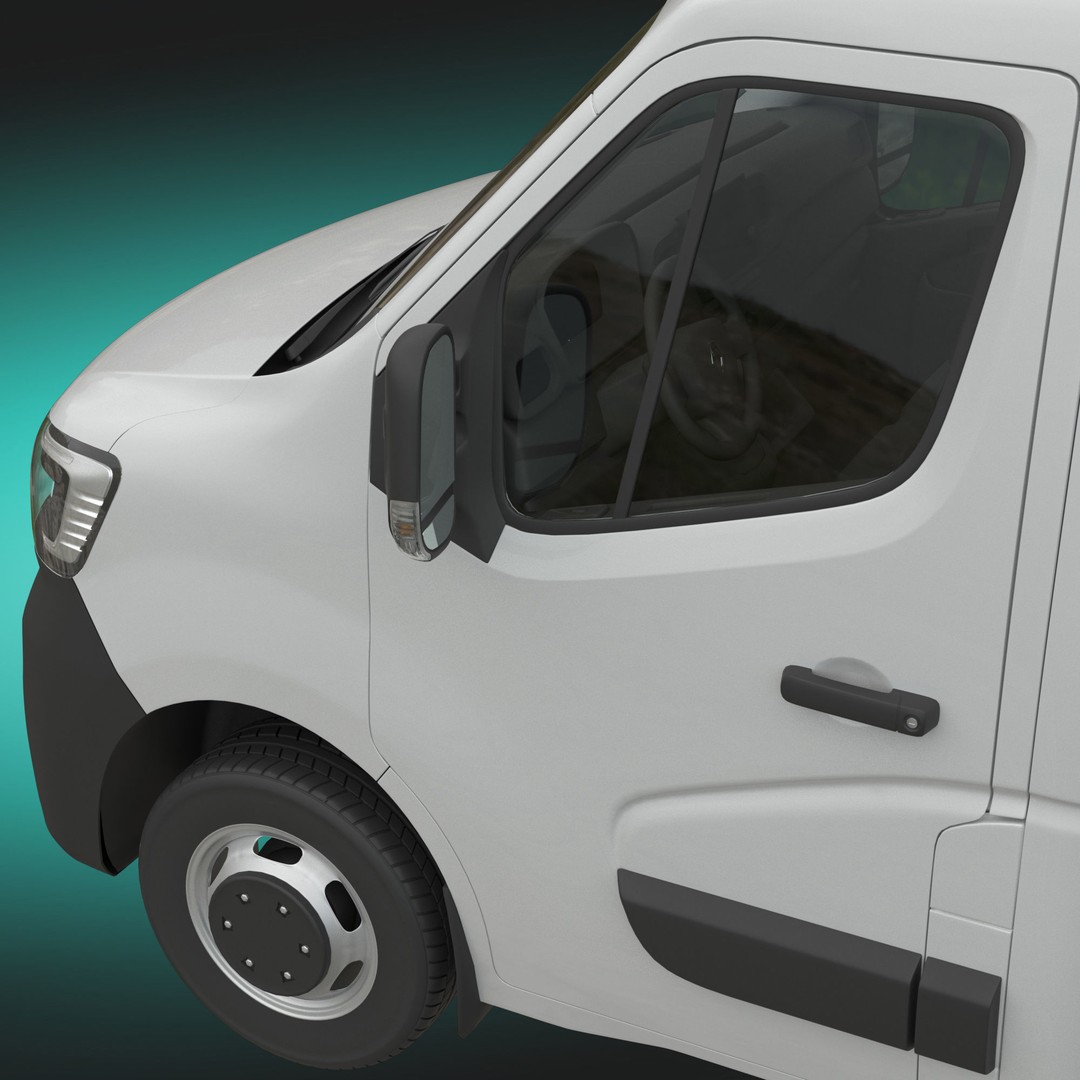 Renault Master 2020 3D Model – Flatbed RWD Commercial Truck, FBX, OBJ - View 8