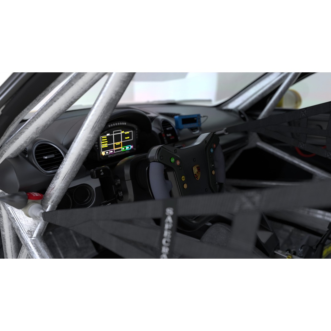 Porsche Cayman GT4 Clubsport 3D Model – High Detail Racing Asset, FBX