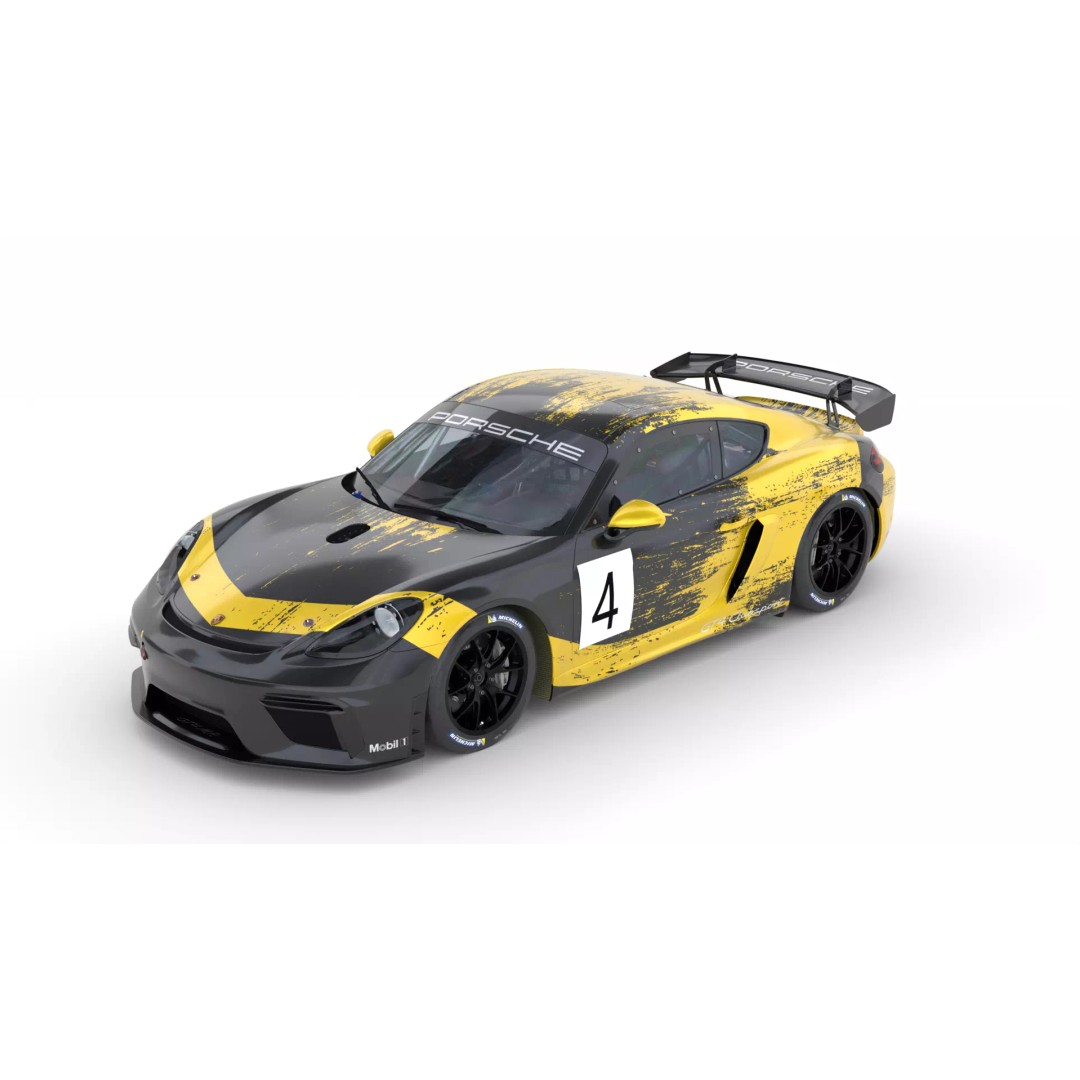 Porsche Cayman GT4 Clubsport 3D Model – High Detail Racing Asset, FBX - View 2