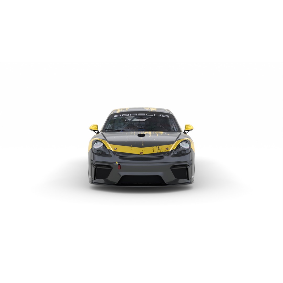 Porsche Cayman GT4 Clubsport 3D Model – High Detail Racing Asset, FBX - View 5