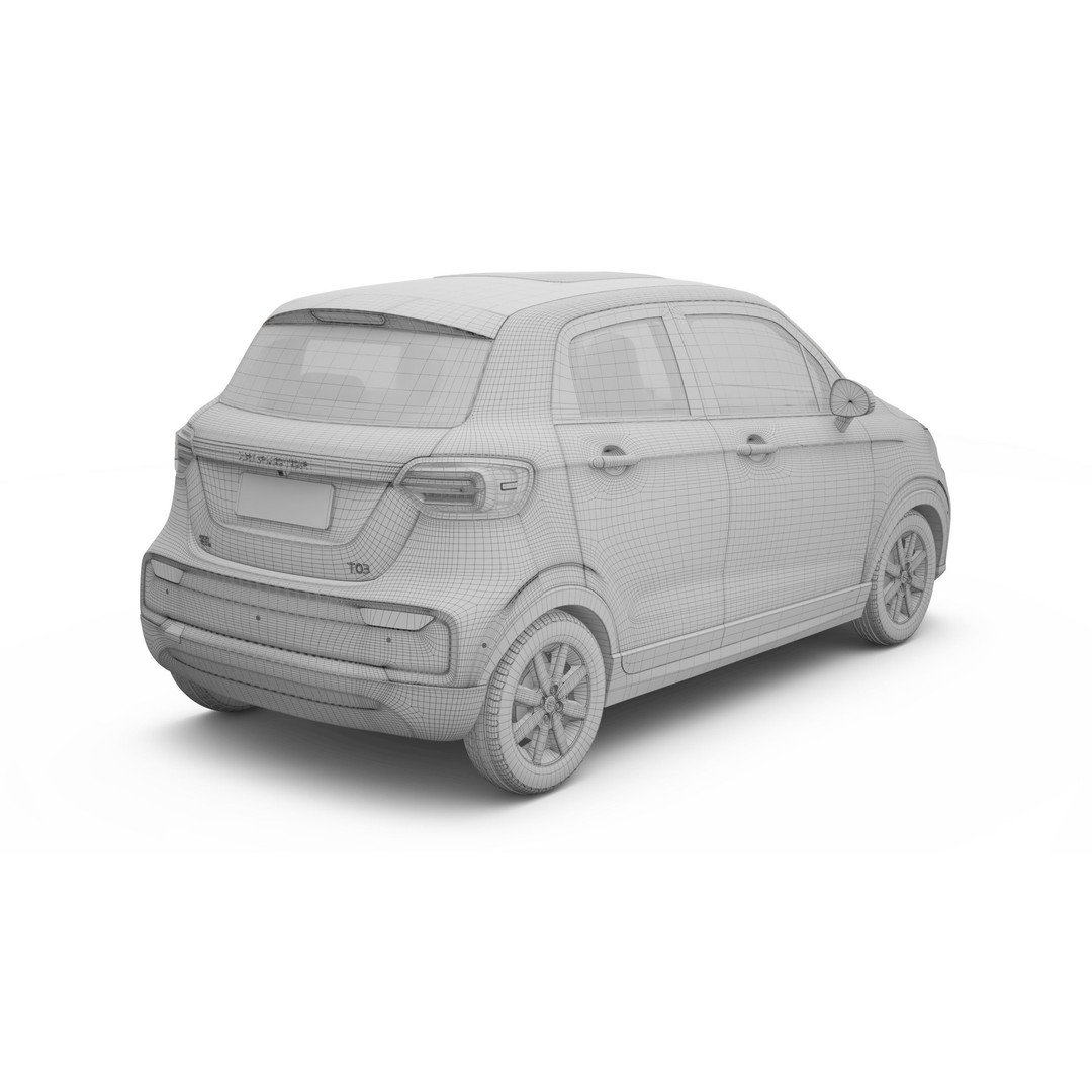 2024 Leapmotor T03 3D Model – High-Res SUV with Rigging, FBX, OBJ