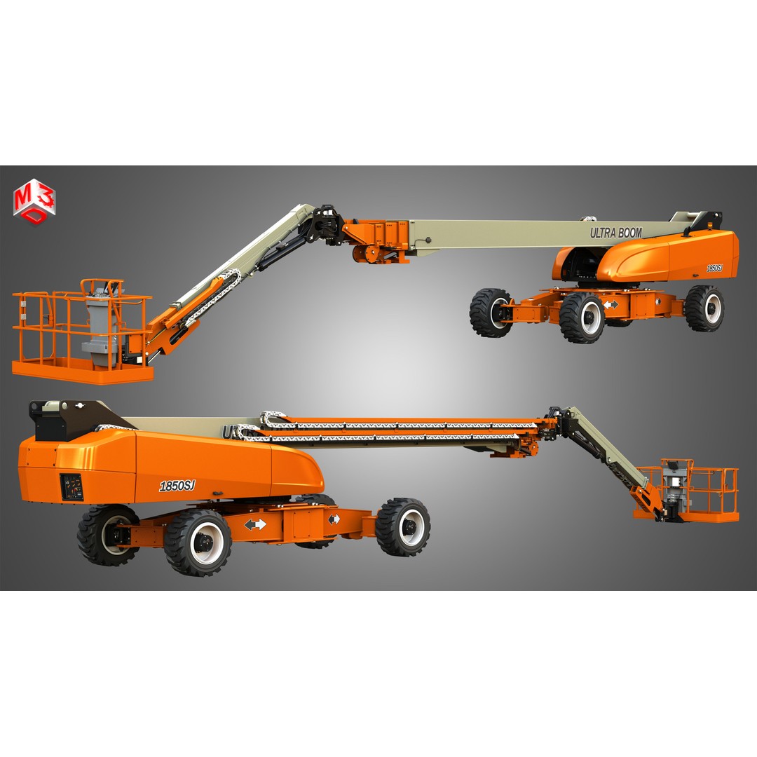 1850SJ Ultra Telescopic Boom Lift 3D Model – High-Detail Industrial Vehicle, FBX, Blender - View 4