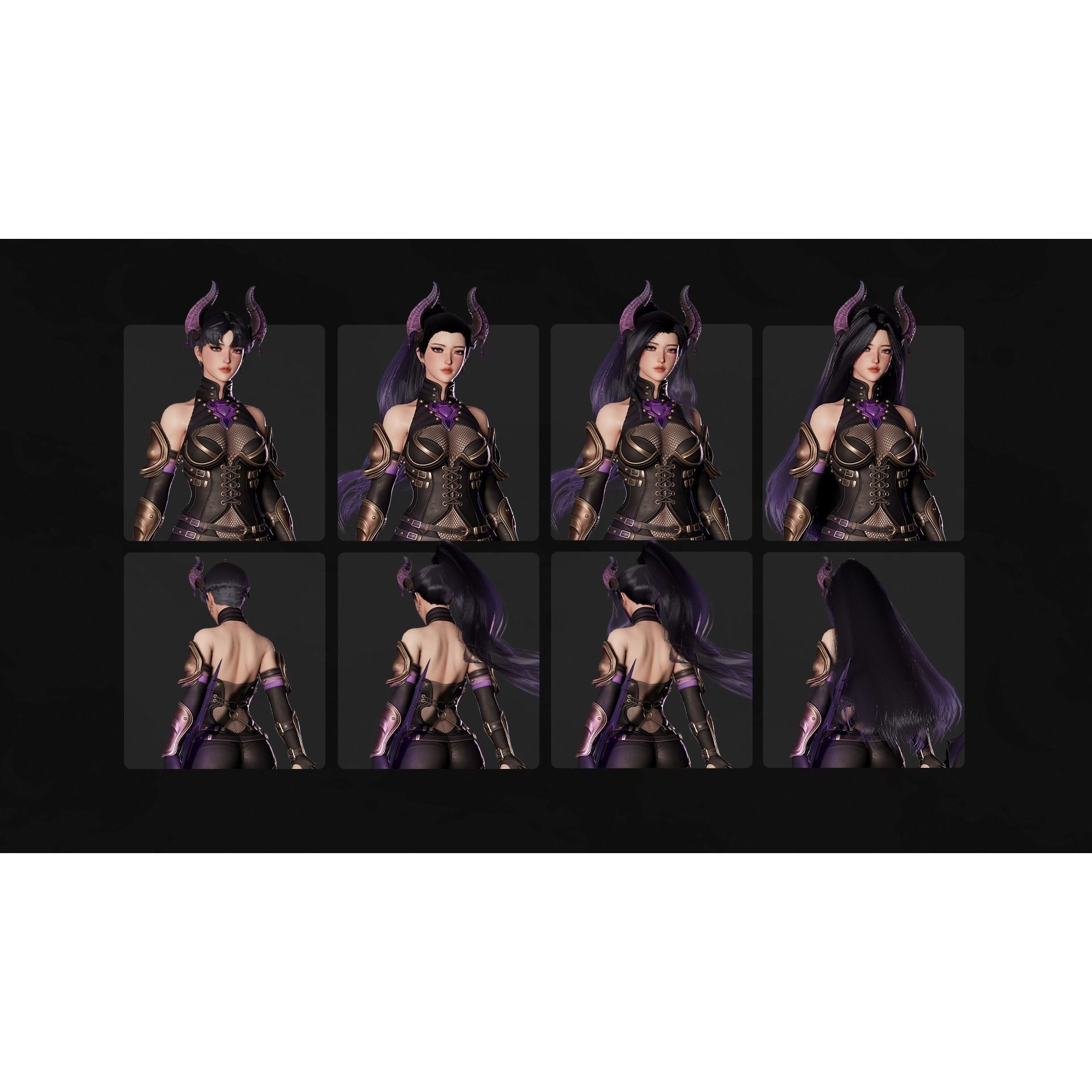 Demon Hunter Girl Nyx - Low-Poly Game-Ready 3D Model - View 11