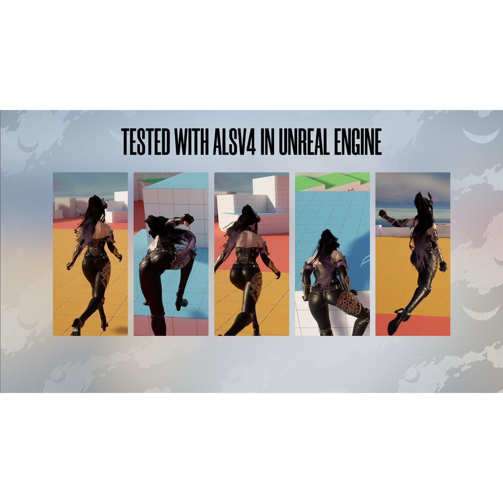 Demon Hunter Girl Nyx - Low-Poly Game-Ready 3D Model - View 13