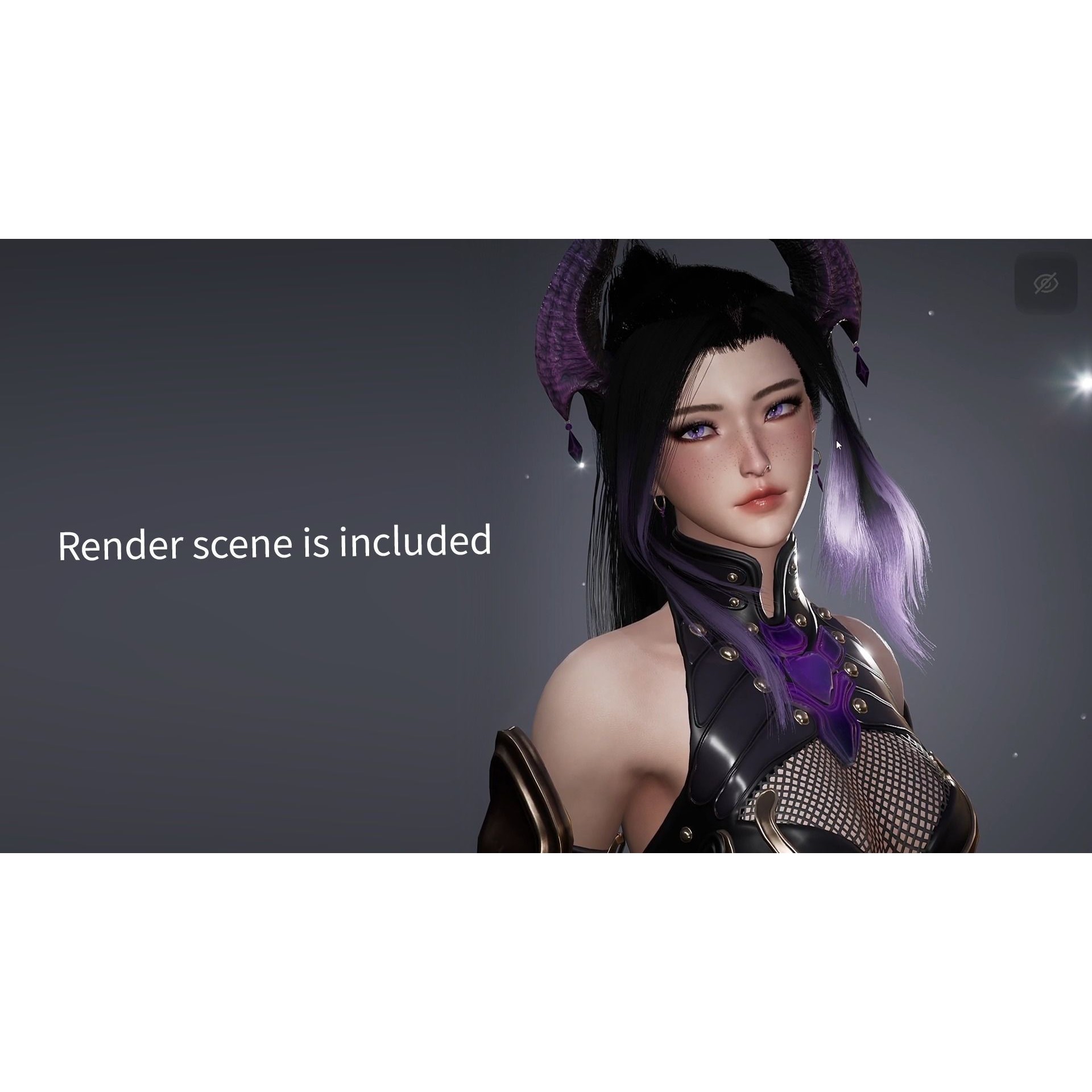 Demon Hunter Girl Nyx - Low-Poly Game-Ready 3D Model - View 18
