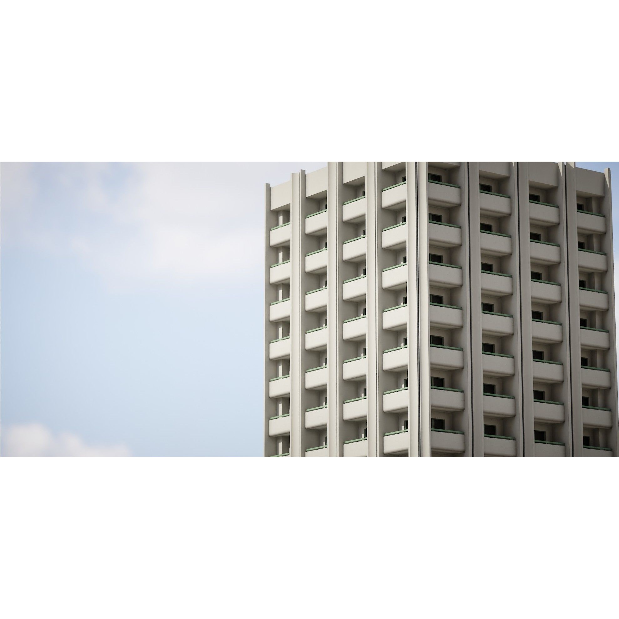 Background Building Pack - Low-Poly Game-Ready 3D Model - View 12