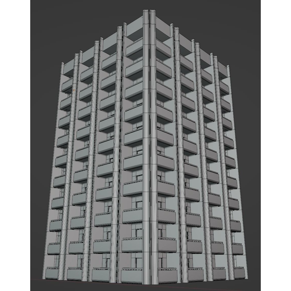 Background Building Pack - Low-Poly Game-Ready 3D Model - View 28