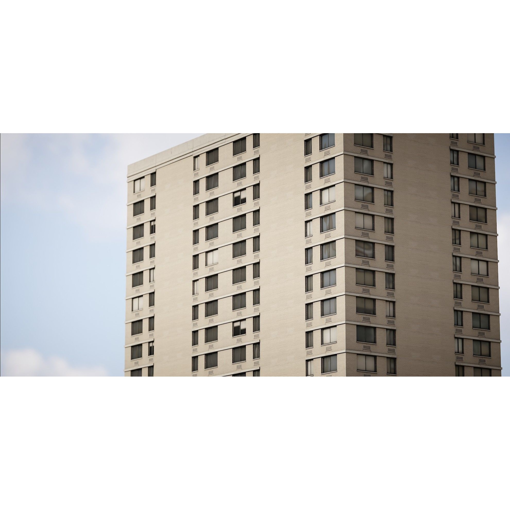 Background Building Pack - Low-Poly Game-Ready 3D Model - View 8