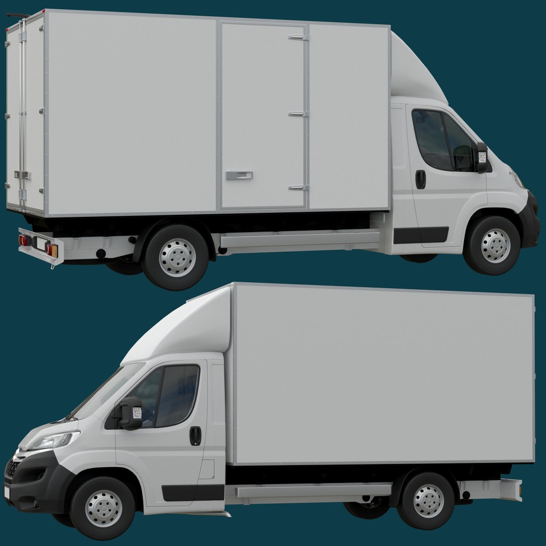 Citroen Jumper L4H1 3D Model – Isothermal Commercial Van, FBX, OBJ - View 24