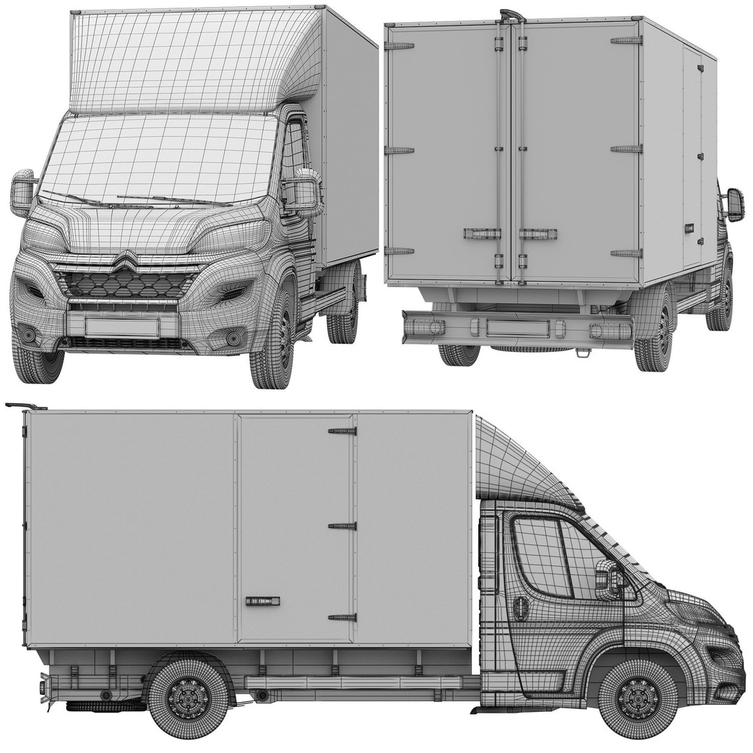 Citroen Jumper L4H1 3D Model – Isothermal Commercial Van, FBX, OBJ - View 25
