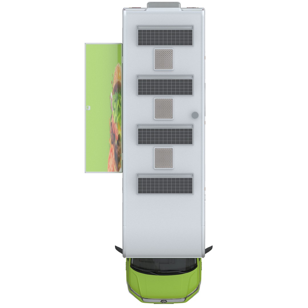 VW Crafter 2 MAXI Food Truck 3D Model – Detailed Commercial Vehicle, FBX - View 13