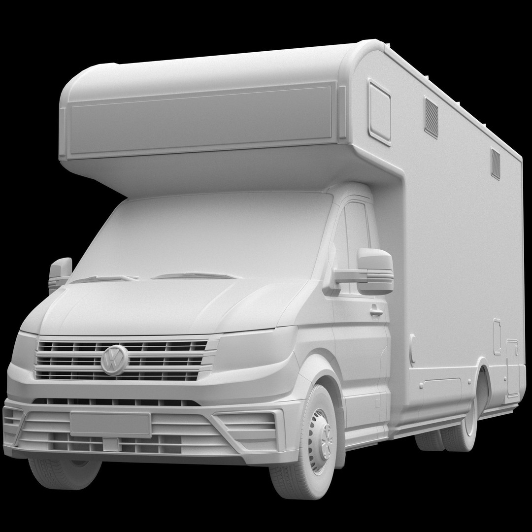 VW Crafter 2 MAXI Food Truck 3D Model – Detailed Commercial Vehicle, FBX - View 15