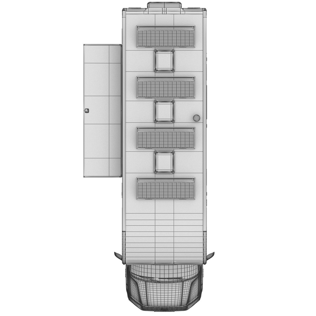 VW Crafter 2 MAXI Food Truck 3D Model – Detailed Commercial Vehicle, FBX - View 23