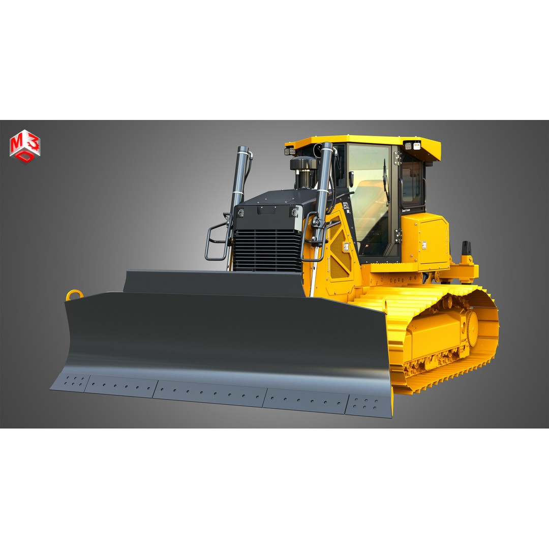 John Deere 850L LGP Crawler Dozer 3D Model – High Poly PBR Asset, FBX, OBJ - View 12
