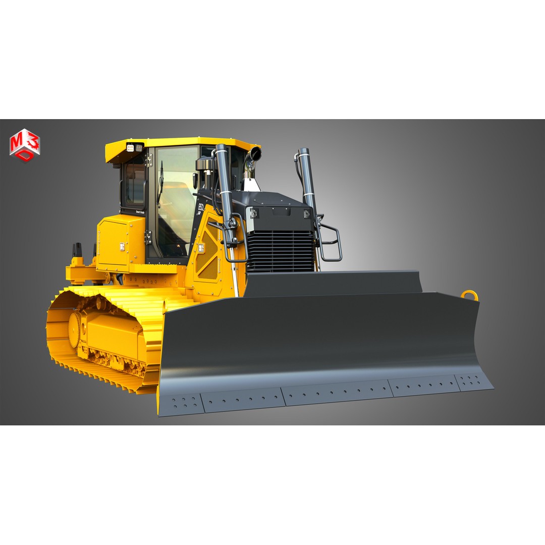 John Deere 850L LGP Crawler Dozer 3D Model – High Poly PBR Asset, FBX, OBJ - View 14