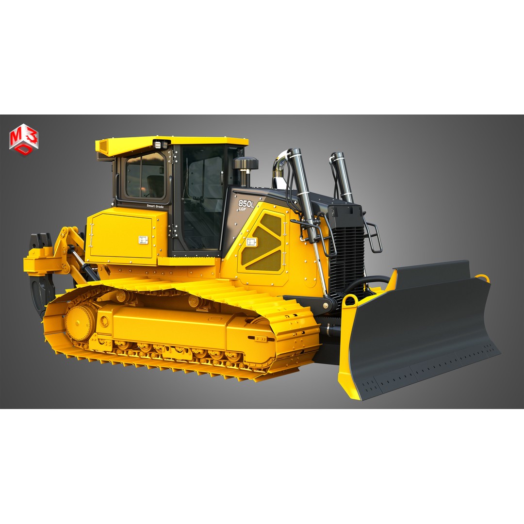 John Deere 850L LGP Crawler Dozer 3D Model – High Poly PBR Asset, FBX, OBJ - View 18