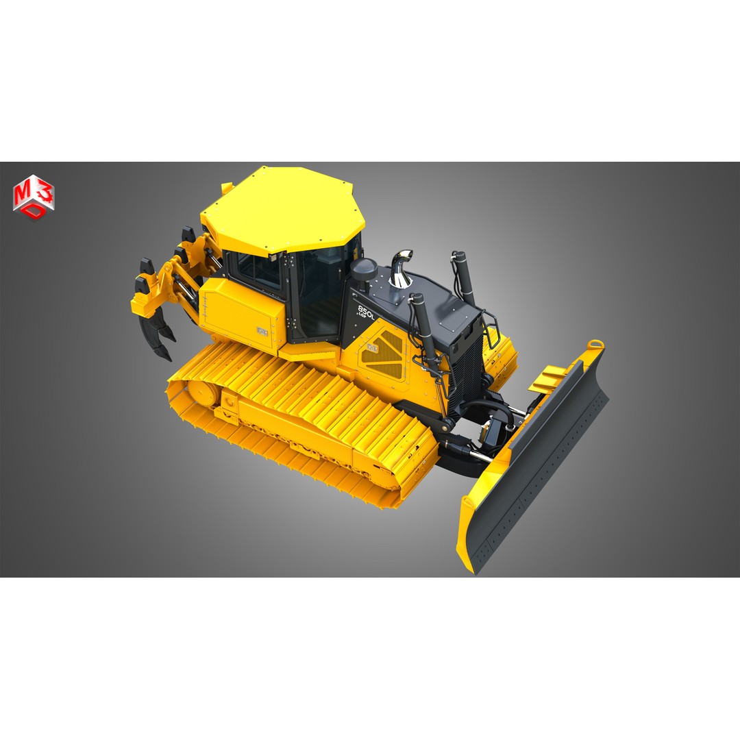 John Deere 850L LGP Crawler Dozer 3D Model – High Poly PBR Asset, FBX, OBJ - View 22