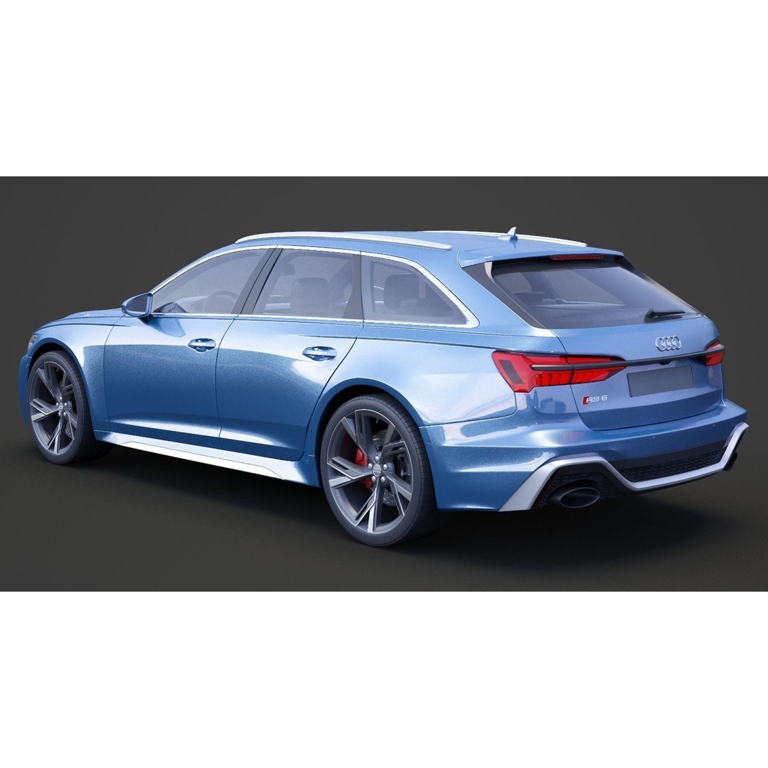 Audi RS6 C8 Avant 2019 3D Model – High Poly Game-Ready Asset, FBX, OBJ - View 11