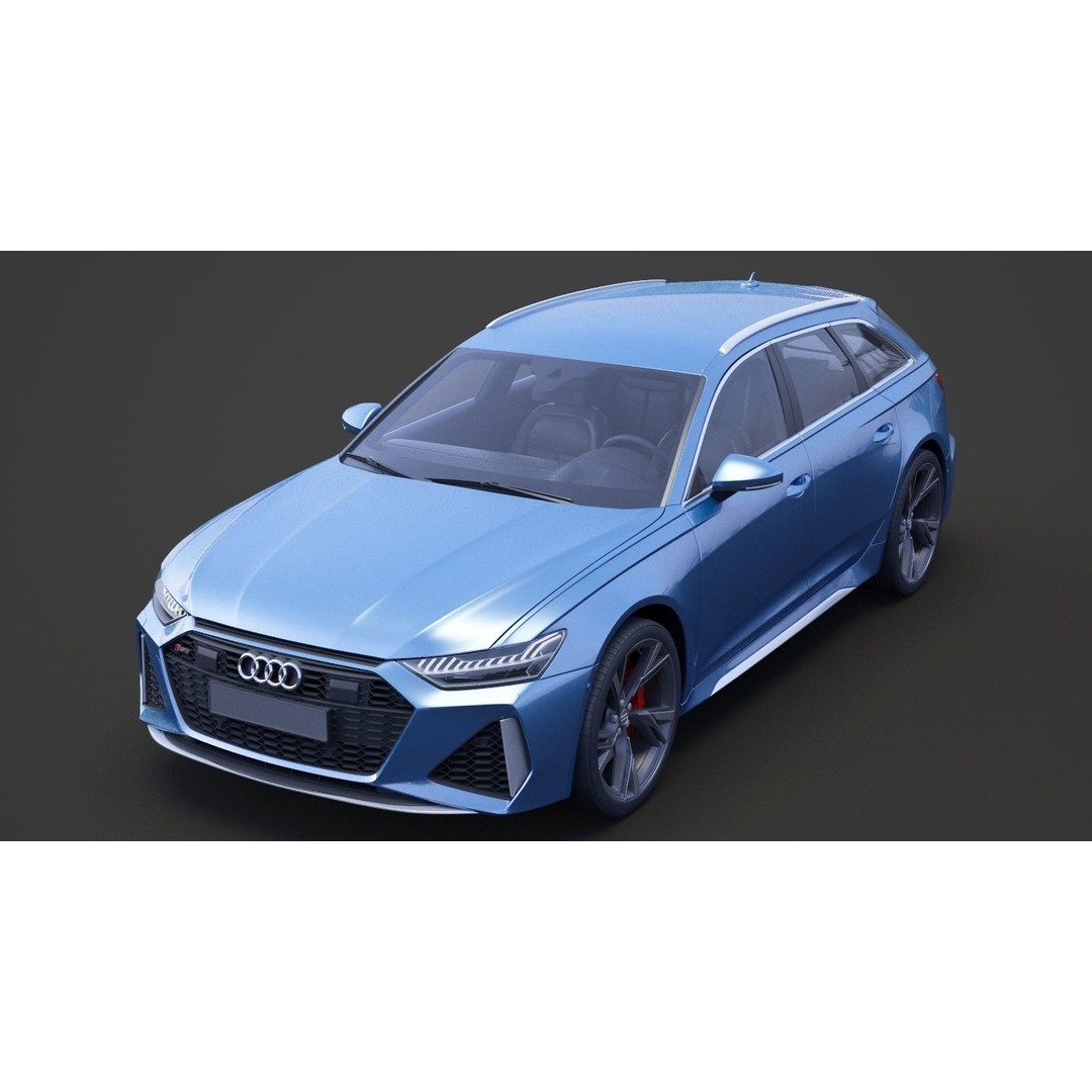 Audi RS6 C8 Avant 2019 3D Model – High Poly Game-Ready Asset, FBX, OBJ - View 14