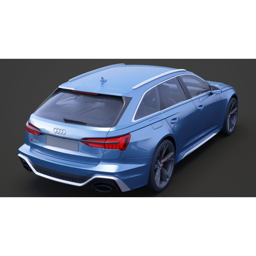 Audi RS6 C8 Avant 2019 3D Model – High Poly Game-Ready Asset, FBX, OBJ - View 15