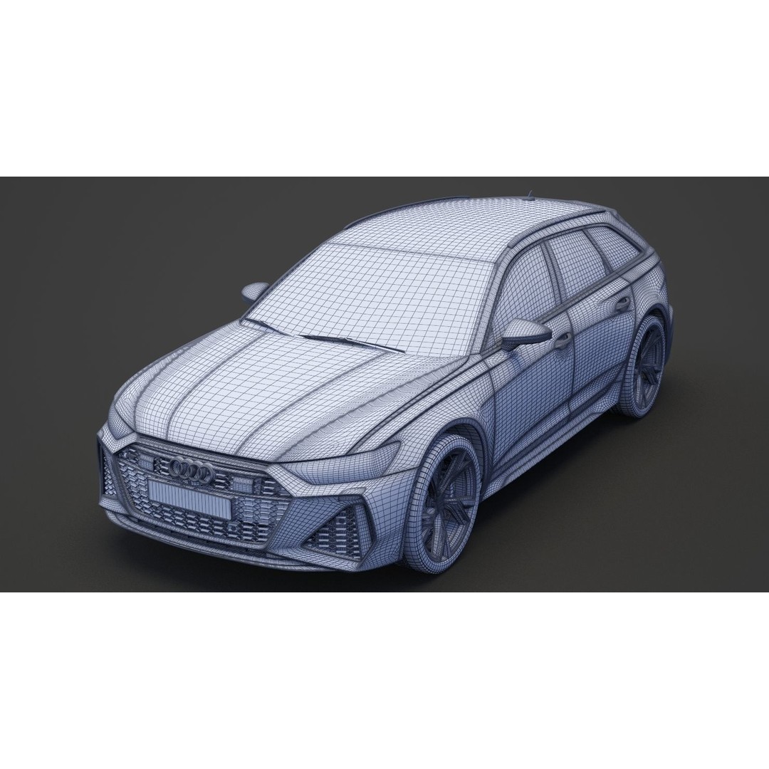 Audi RS6 C8 Avant 2019 3D Model – High Poly Game-Ready Asset, FBX, OBJ - View 28