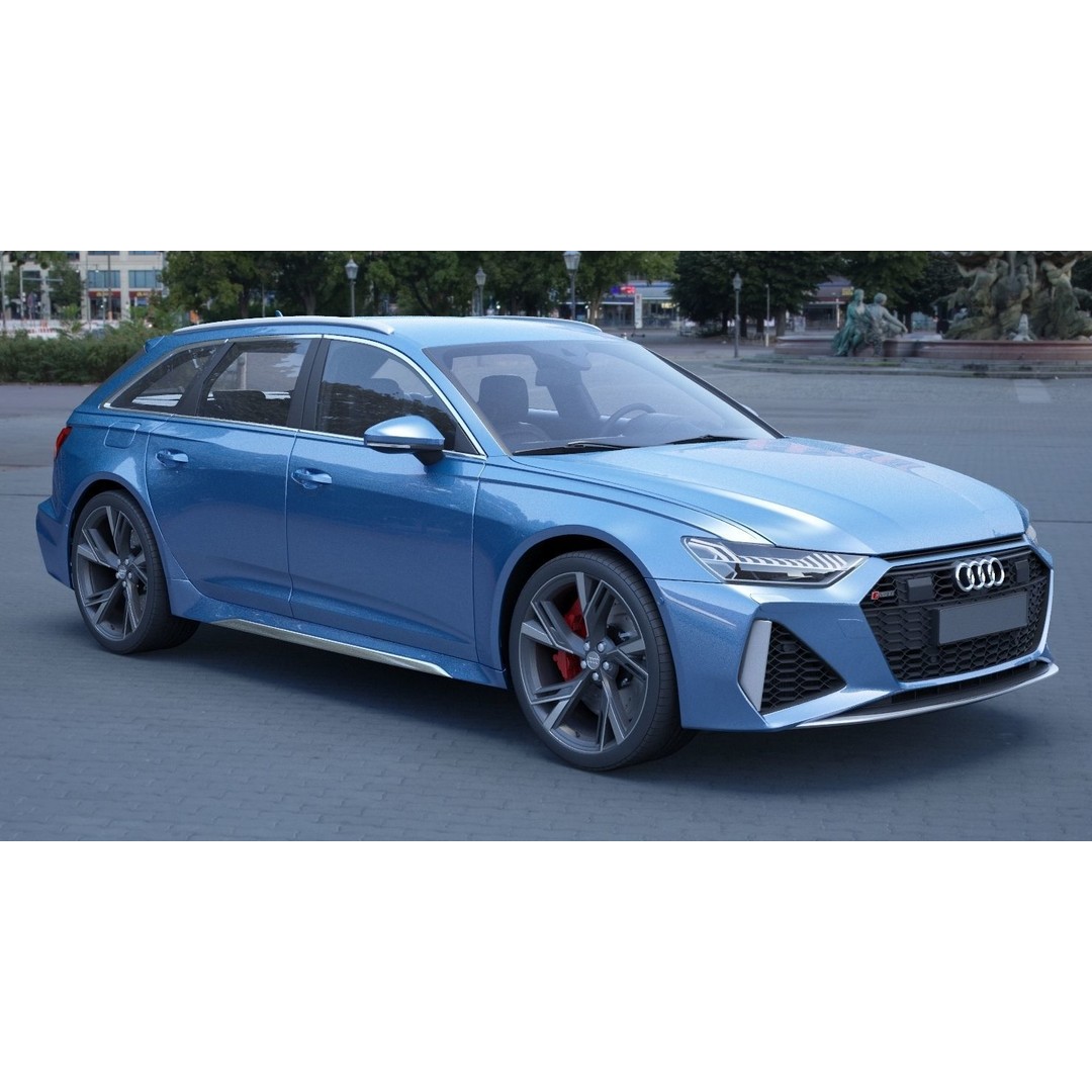 Audi RS6 C8 Avant 2019 3D Model – High Poly Game-Ready Asset, FBX, OBJ - View 4