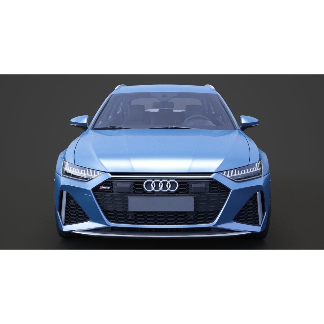 Audi RS6 C8 Avant 2019 3D Model – High Poly Game-Ready Asset, FBX, OBJ - View 6