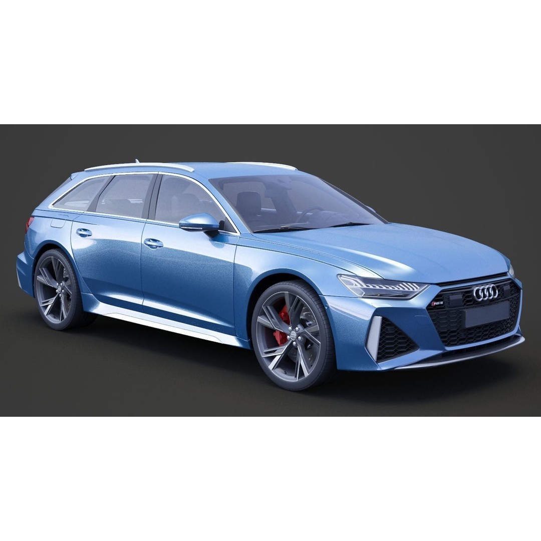 Audi RS6 C8 Avant 2019 3D Model – High Poly Game-Ready Asset, FBX, OBJ - View 7