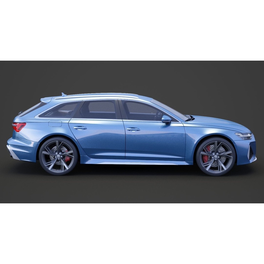 Audi RS6 C8 Avant 2019 3D Model – High Poly Game-Ready Asset, FBX, OBJ - View 8