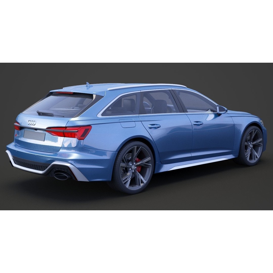 Audi RS6 C8 Avant 2019 3D Model – High Poly Game-Ready Asset, FBX, OBJ - View 9