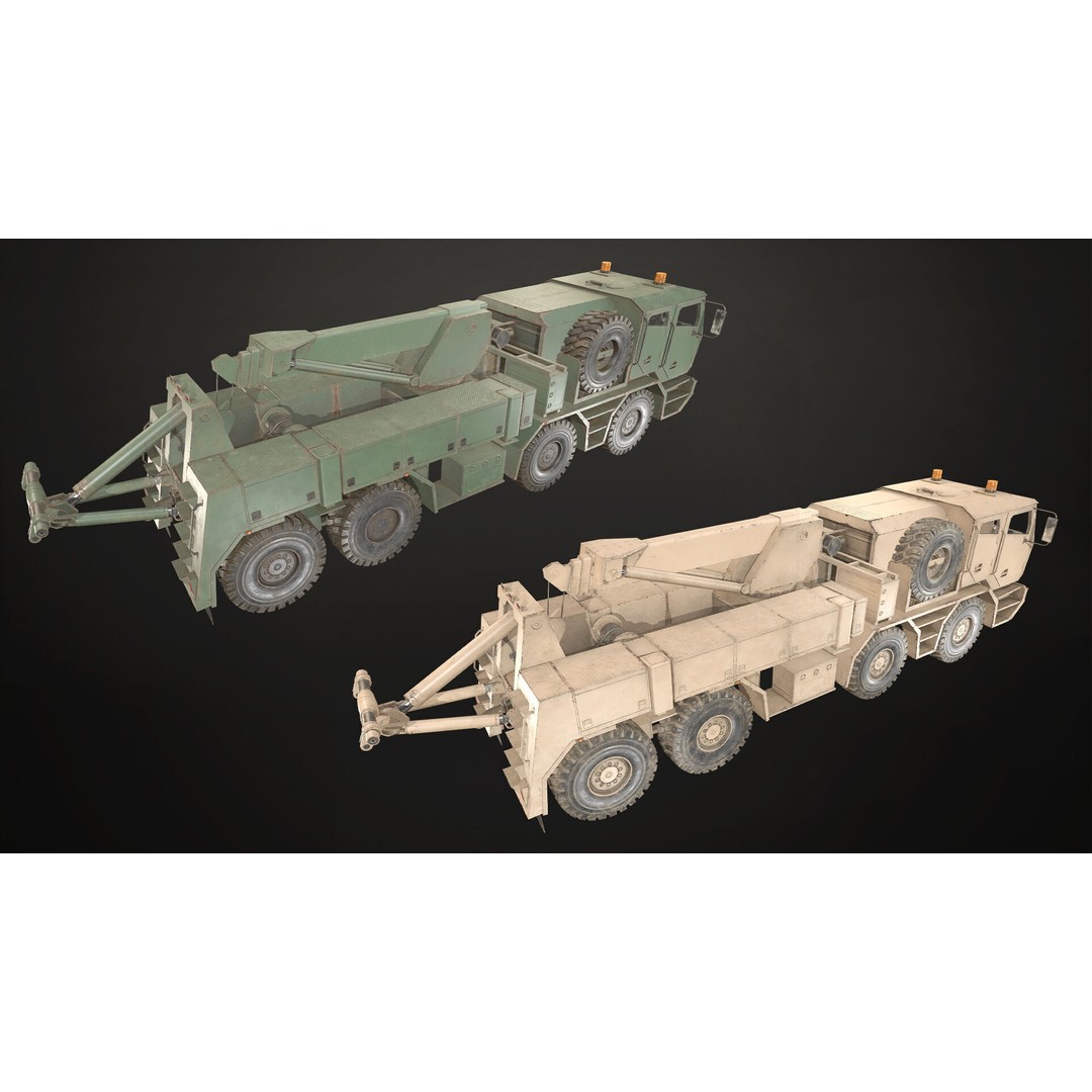 Heavy Military Truck 3D Model – Low Poly Game Ready Asset, FBX, OBJ - View 16
