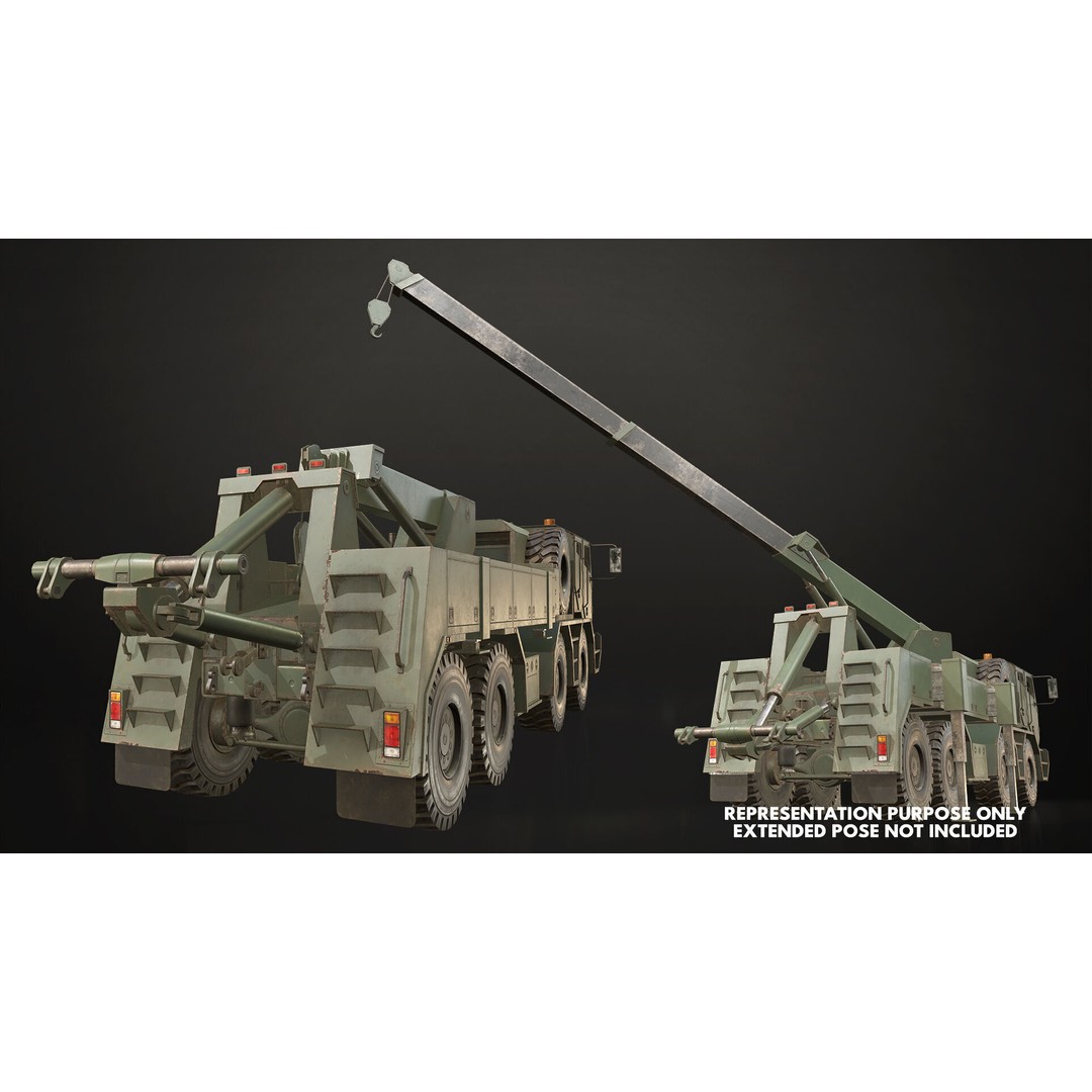 Heavy Military Truck 3D Model – Low Poly Game Ready Asset, FBX, OBJ - View 17