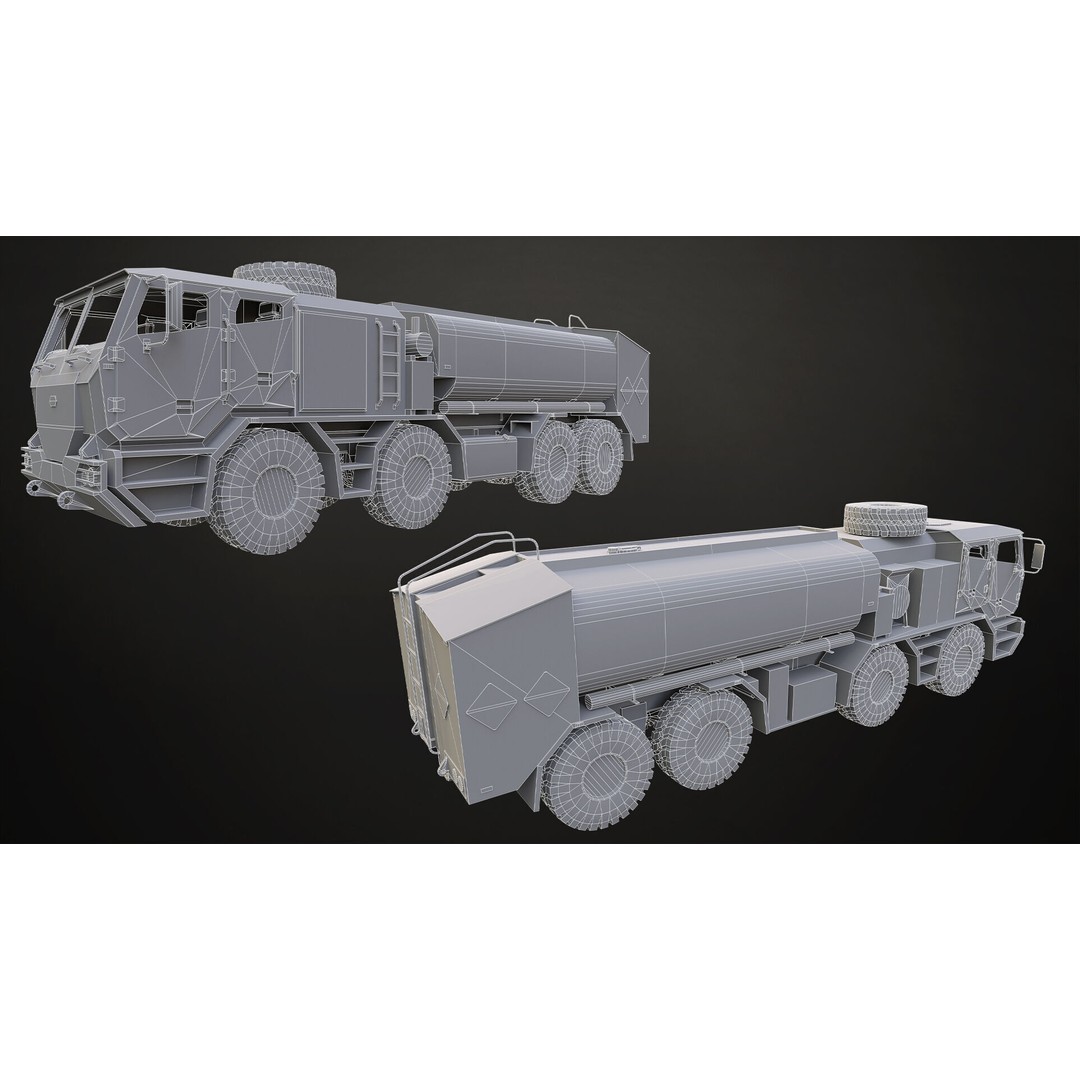 Heavy Military Truck 3D Model – Low Poly Game Ready Asset, FBX, OBJ - View 38
