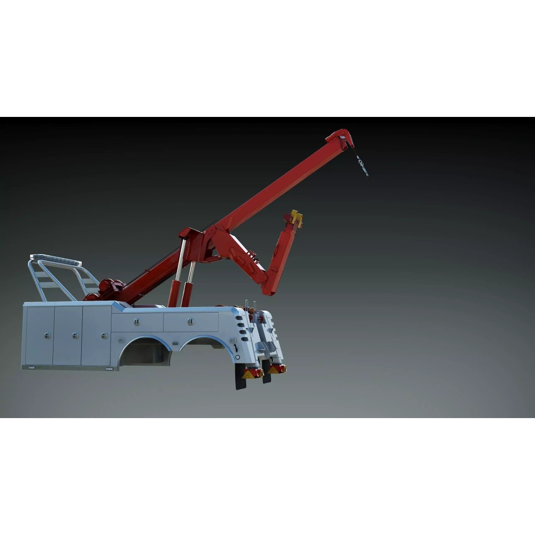 Wrecker Tow Body 3D Model – Low Poly Game Asset, FBX, PBR Textures - View 13