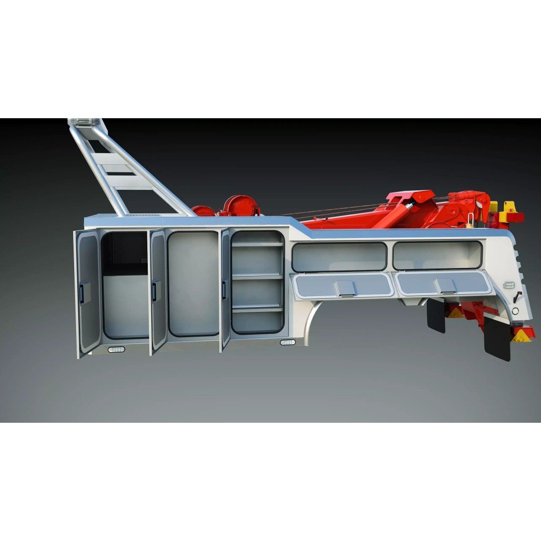 Wrecker Tow Body 3D Model – Low Poly Game Asset, FBX, PBR Textures - View 14