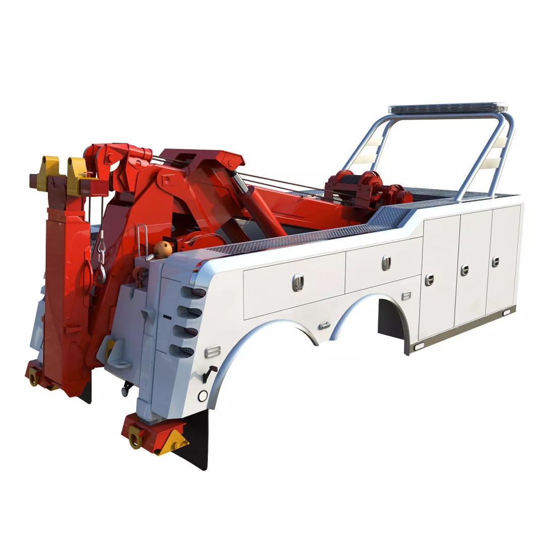 Wrecker Tow Body 3D Model – Low Poly Game Asset, FBX, PBR Textures - View 2