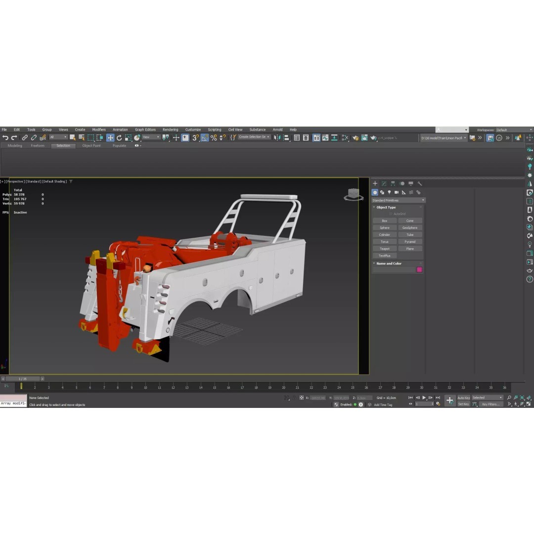 Wrecker Tow Body 3D Model – Low Poly Game Asset, FBX, PBR Textures - View 25
