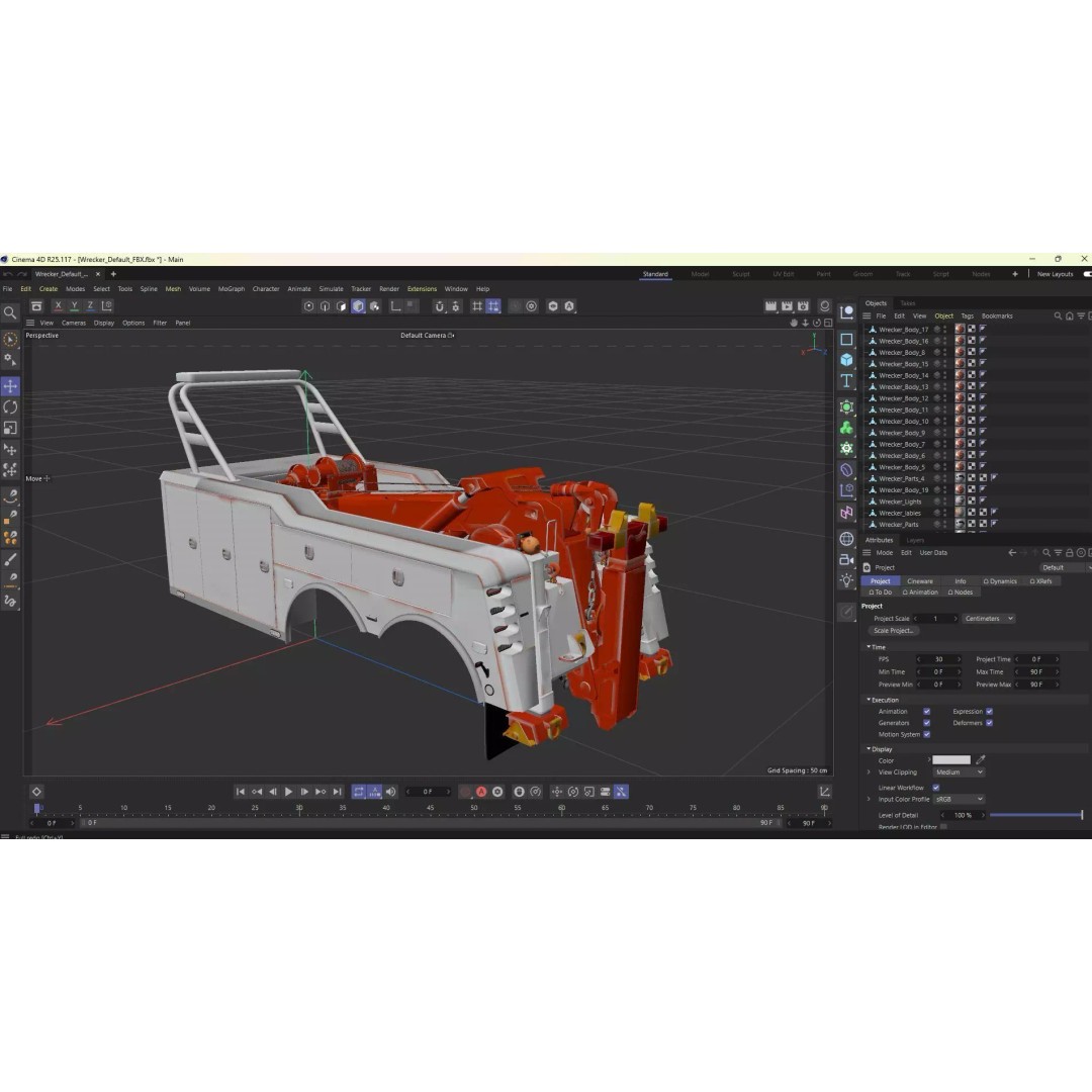 Wrecker Tow Body 3D Model – Low Poly Game Asset, FBX, PBR Textures - View 27