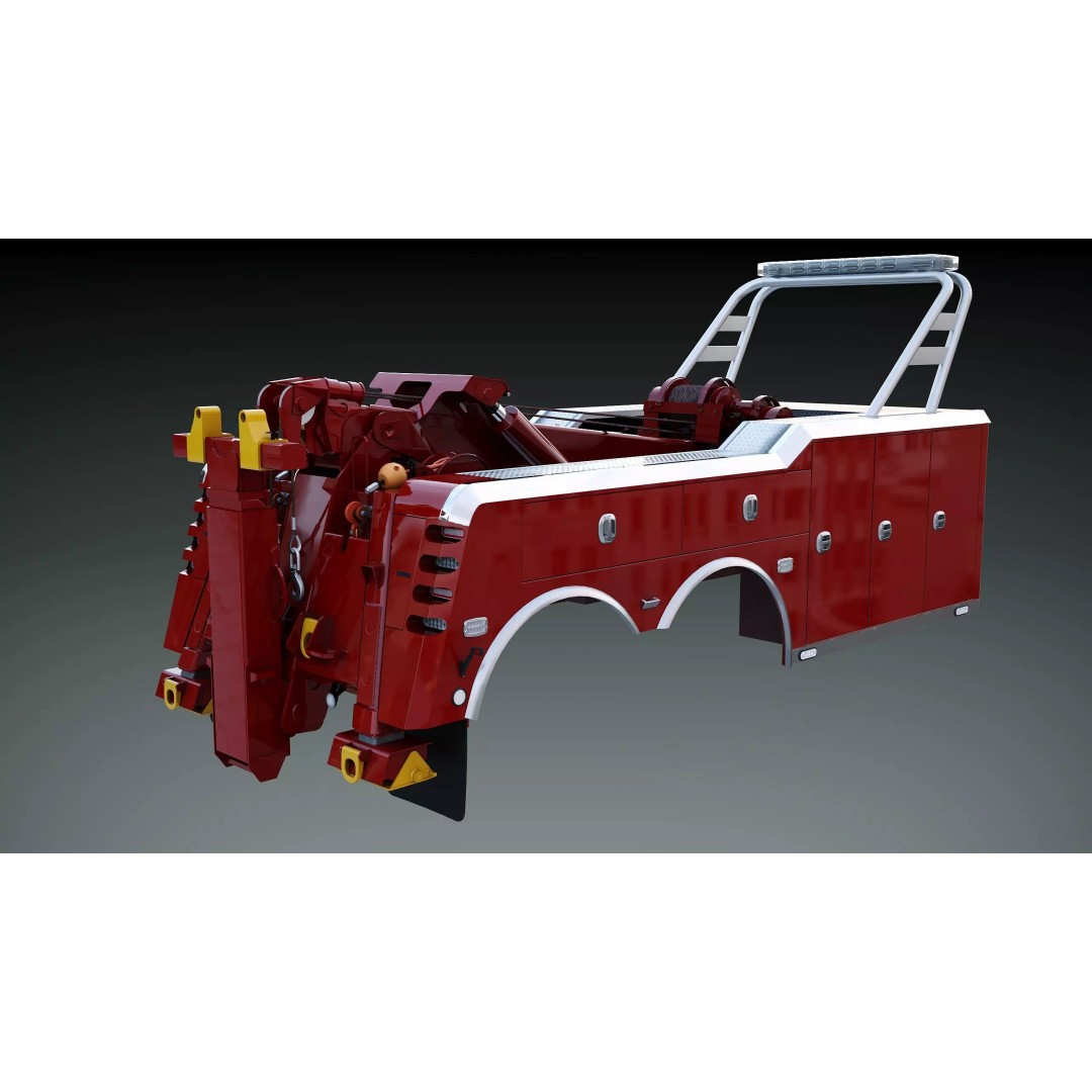 Wrecker Tow Body 3D Model – Low Poly Game Asset, FBX, PBR Textures - View 4
