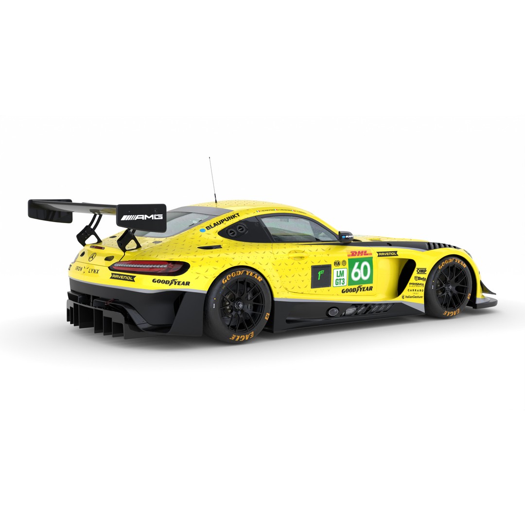 Mercedes AMG LMGTE 3D Model – High Poly Racing Car, FBX, Game Ready - View 12