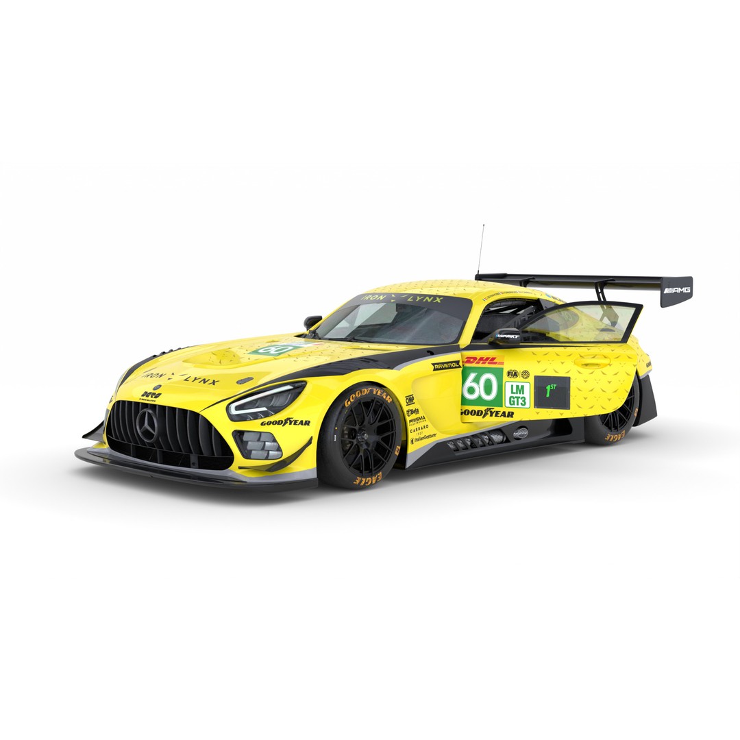 Mercedes AMG LMGTE 3D Model – High Poly Racing Car, FBX, Game Ready - View 13