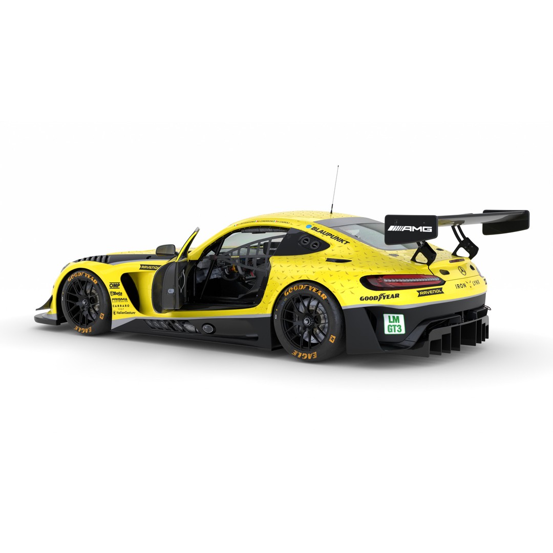 Mercedes AMG LMGTE 3D Model – High Poly Racing Car, FBX, Game Ready - View 14