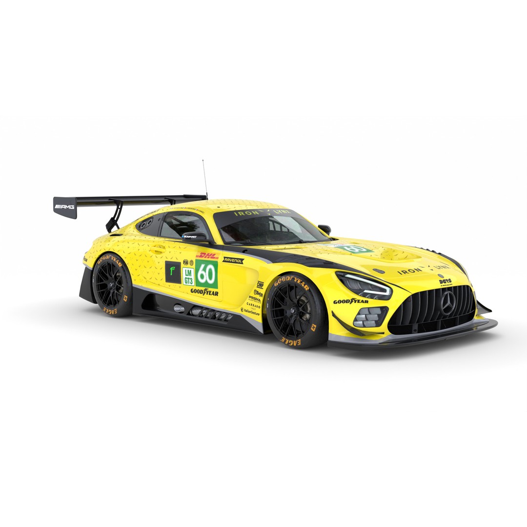 Mercedes AMG LMGTE 3D Model – High Poly Racing Car, FBX, Game Ready - View 15